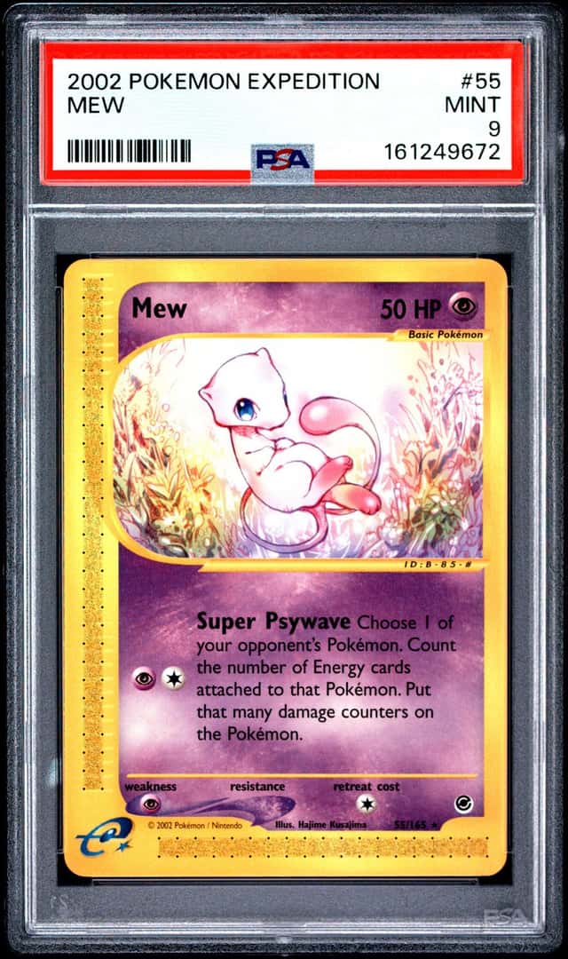 2002 POKEMON EXPEDITION #55 MEW PSA 9