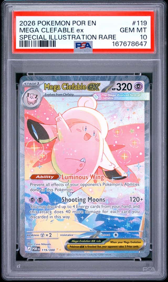 8647 Mega Clefable ex 2026 Pokemon Perfect Order #119 SIR PSA 10