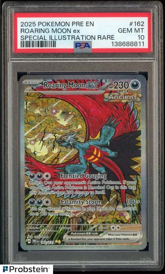 2025 Pokemon PRE EN Special Illustration Rare #162 Roaring Moon ex PSA 10