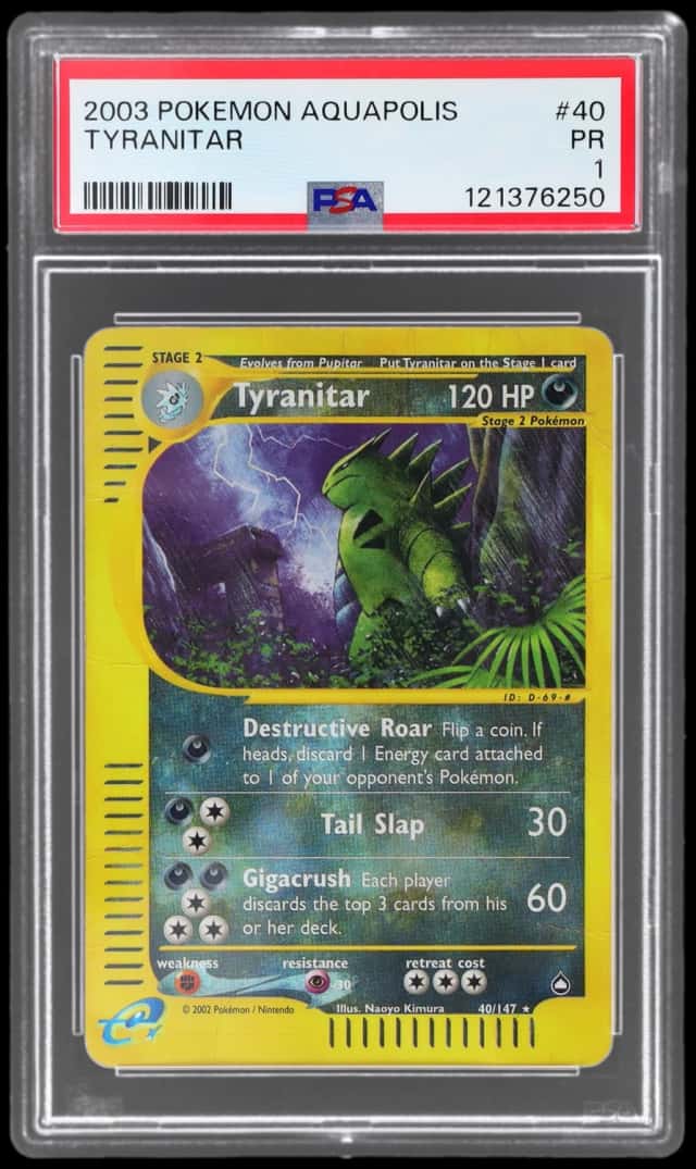 2003 Pokemon Aquapolis Tyranitar #40