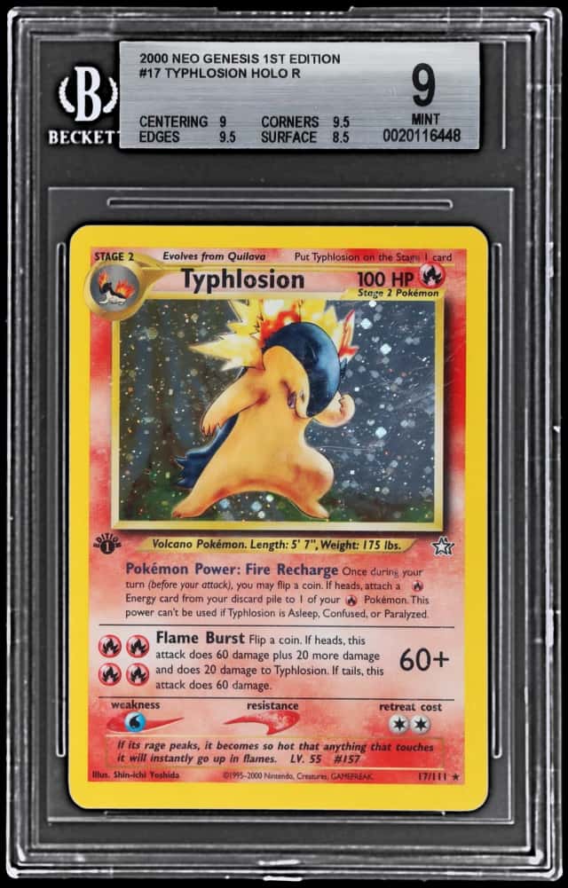 2000 Pokemon Neo Genesis 1st Edition Holo Typhlosion #17