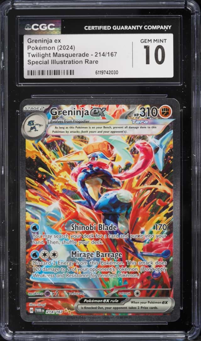 2024 Pokemon Scarlet & Violet Twilight Masquerade SIR Greninja ex #214 CGC 10 GEM MINT