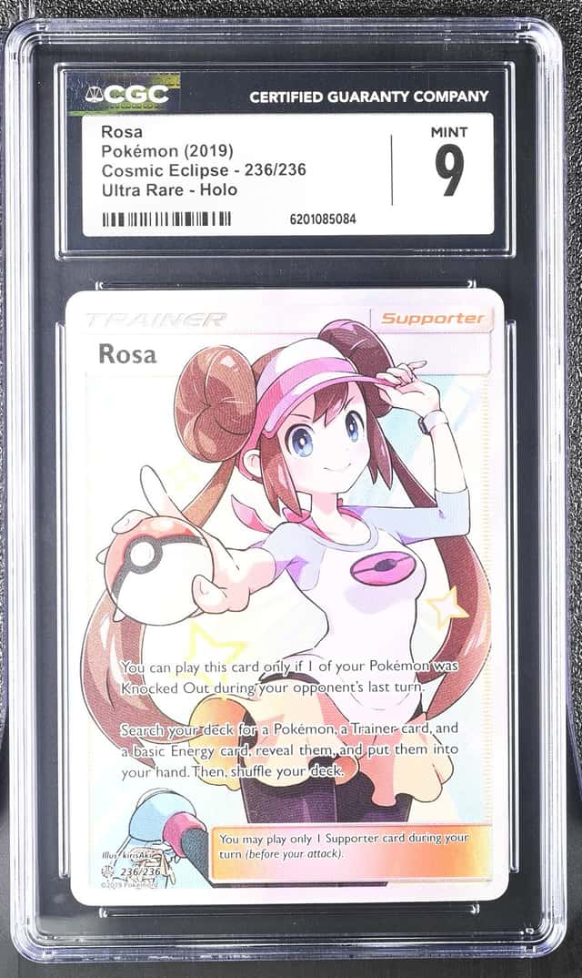2019 Pokemon Sun & Moon Cosmic Eclipse Full Art Rosa #236 CGC 9 MINT