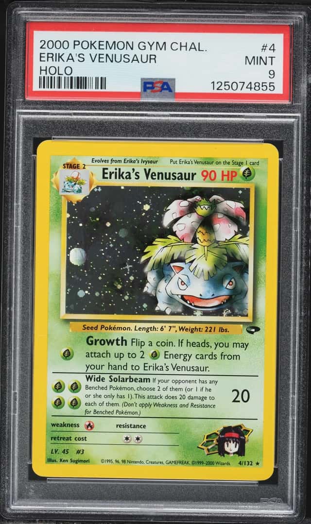 2000 Pokemon Gym Challenge Holo Erika's Venusaur #4 PSA 9 MINT