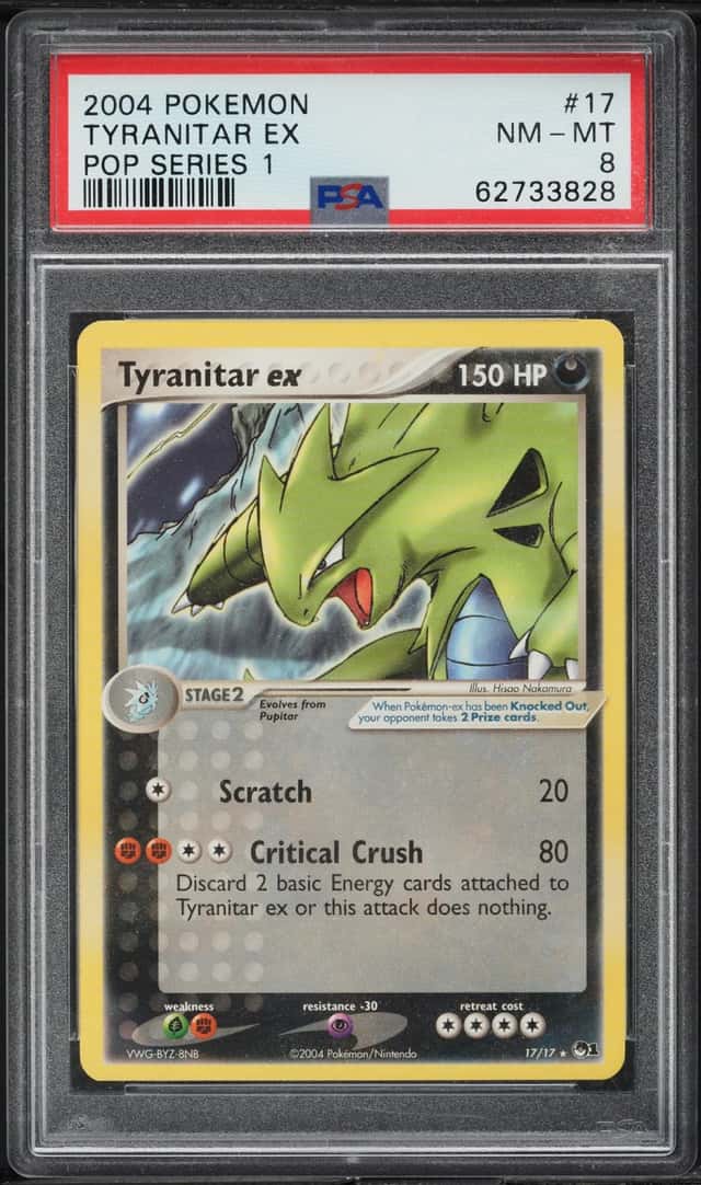 2004 Pokemon Pop Series 1 Holo Tyranitar ex #17 PSA 8 NM-MT