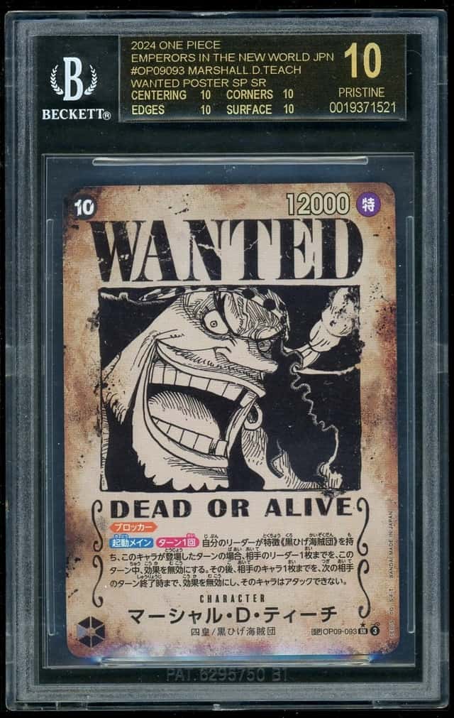 One Piece Marshall.D.Teach SP SR Emperors in the New World JP BGS 10 Black Label
