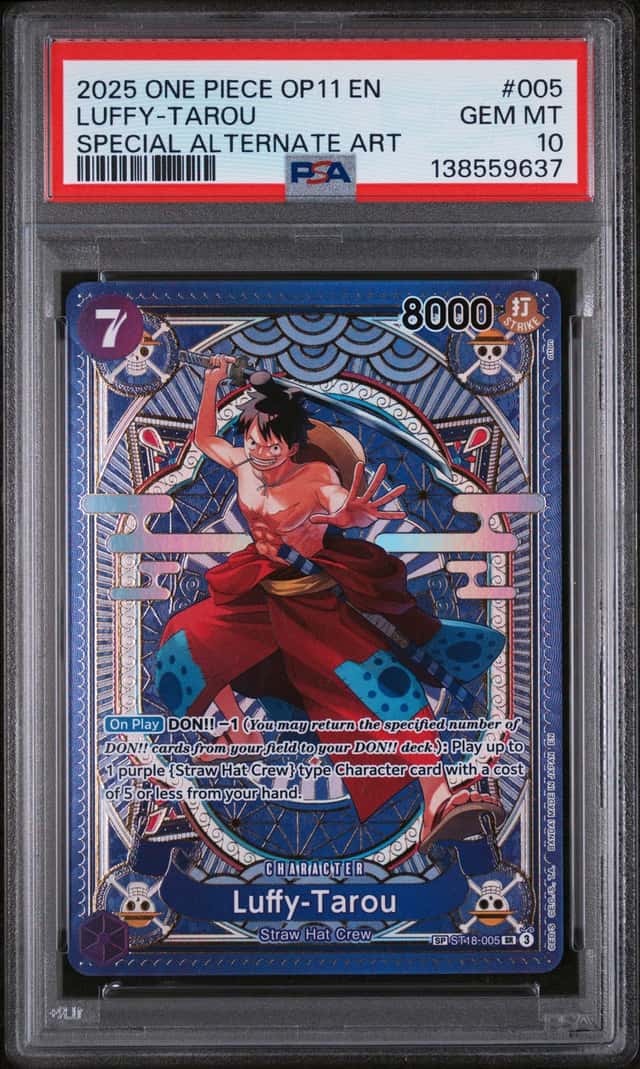 One Piece Luffy-Tarou ST18-005 OP11-A Fist Of Divine Speed PSA 10 GEM MINT