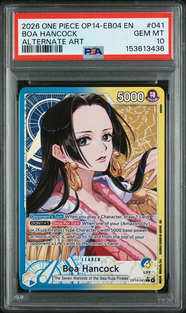 2026 One Piece OP14-EB04 En Alternate Art #041 Boa Hancock PSA 10 GEM MINT