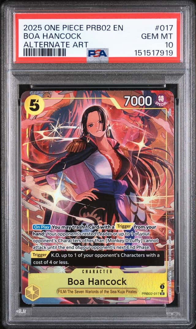 Boa Hancock 017 Alternate Art PRB02 One Piece PSA 10 GEM MINT