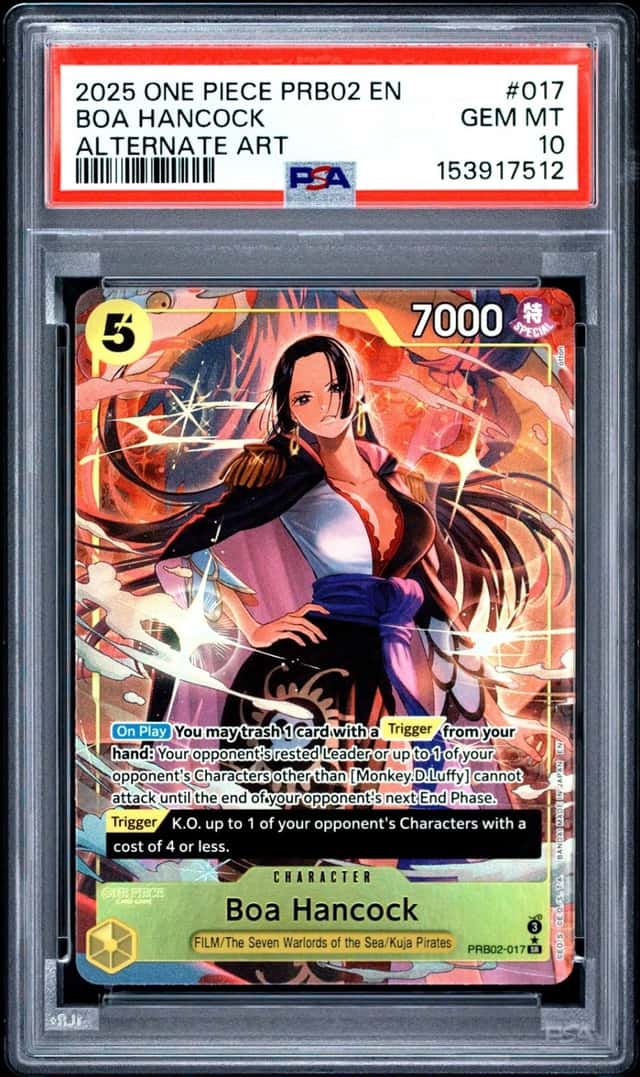 2025 ONE PIECE PRB02-PREMIUM BOOSTER ALTERNATE ART #017 BOA HANCOCK PSA 10