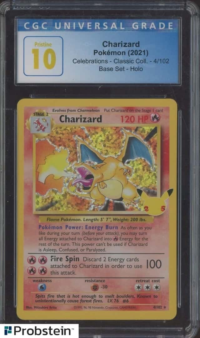 2021 Pokemon Celebrations Classic Base Set #4/102 Charizard Holo CGC 10 Pristine