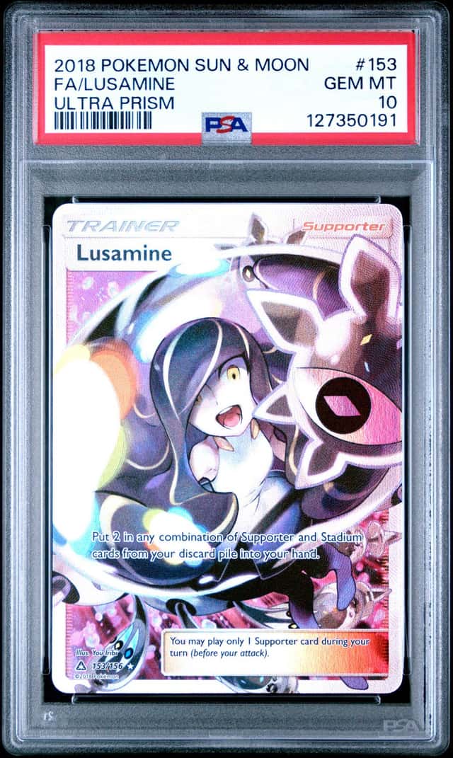 2018 Pokemon Sun & Moon Ultra Prism #153 FA Lusamine PSA 10 GEM MINT
