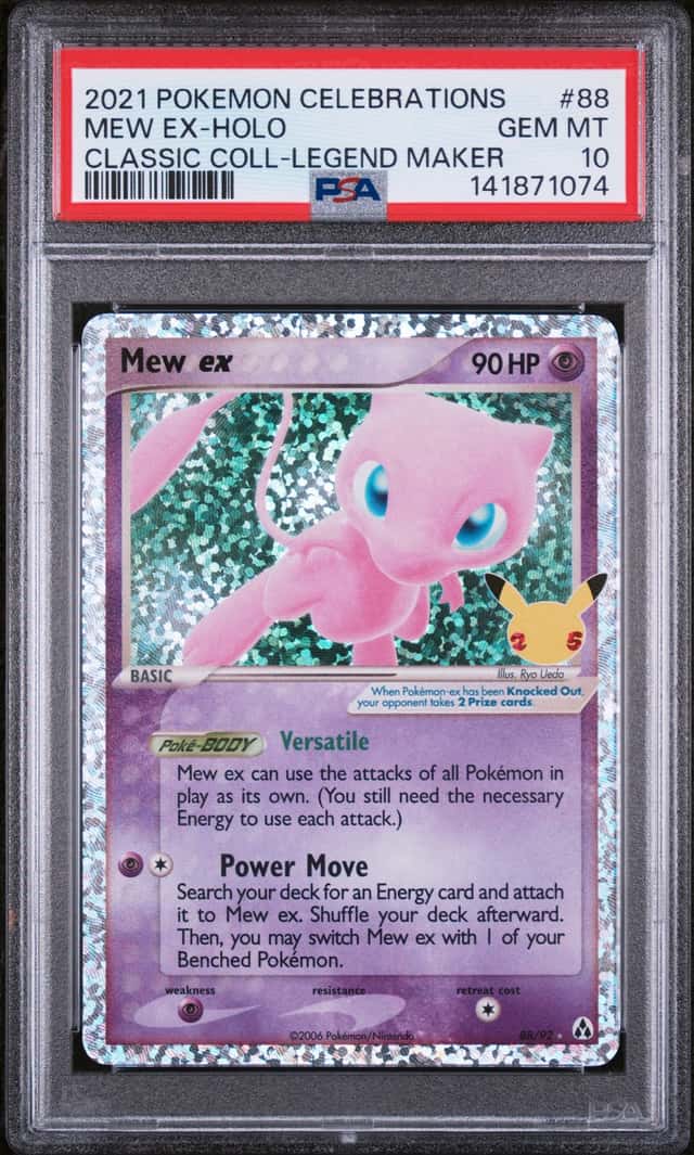 Pokemon Co Mew ex 88/92 Celebrations Classic Collection Holo EN PSA 10 2021