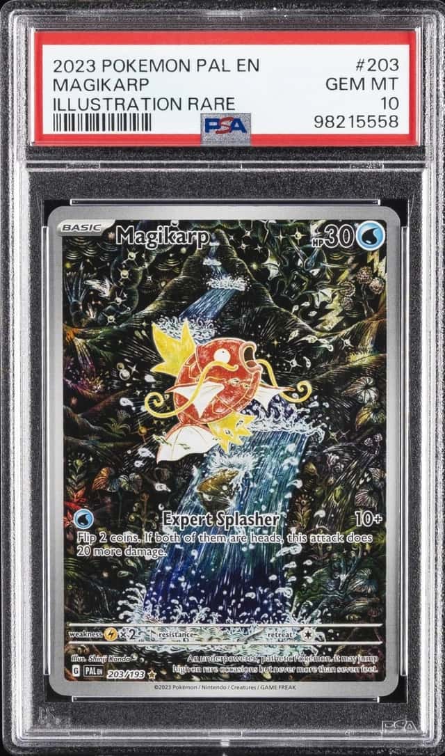 2023 POKEMON PAL EN-PALDEA EVOLVED ILLUSTRATION RARE #203 MAGIKARP PSA 10