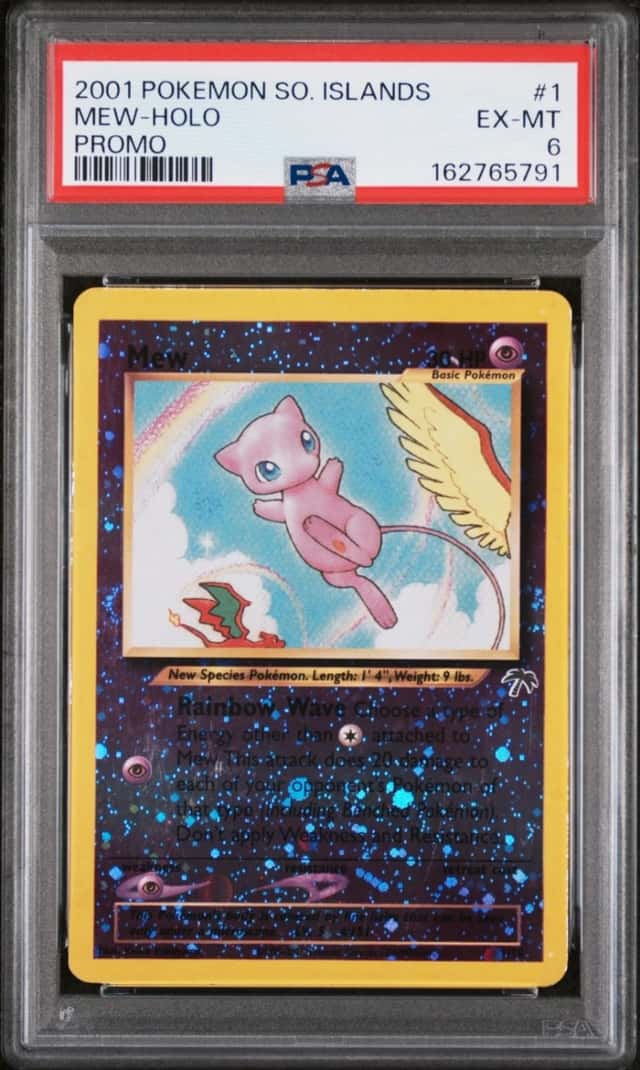 2001 POKEMON SOUTHERN ISLANDS PROMO #1 MEW-HOLO PSA 6