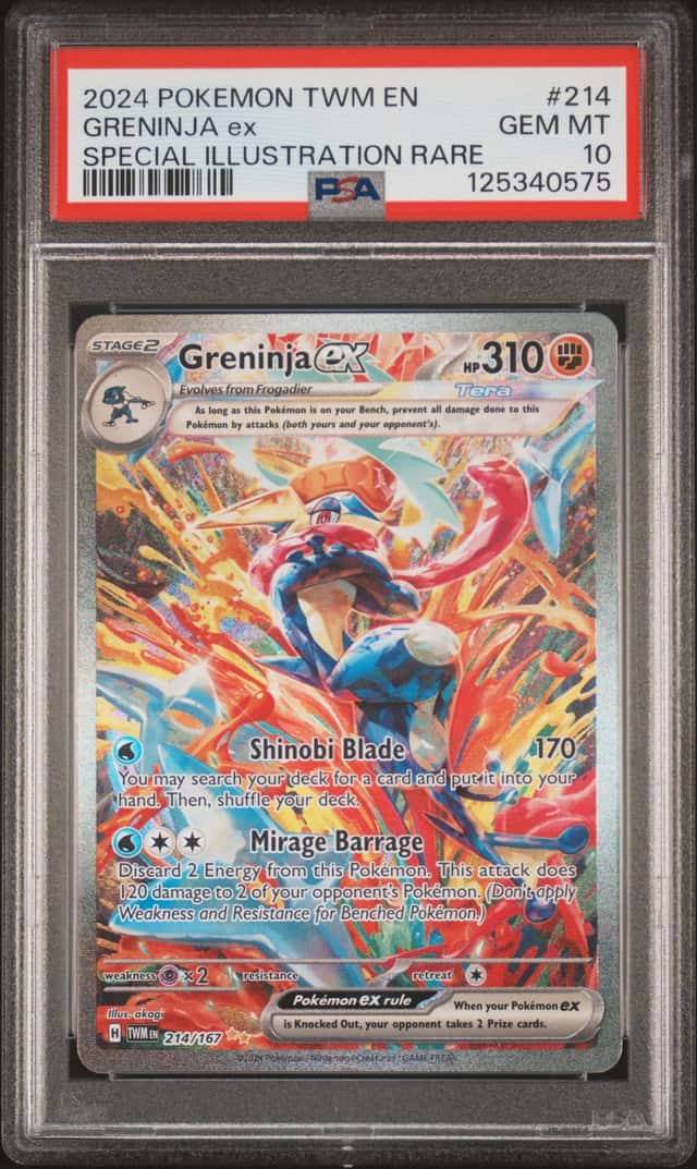 2024 POKEMON GRENINJA ex SPECIAL ILLUS RARE TWILIGHT MASQUERADE #214 PSA 10