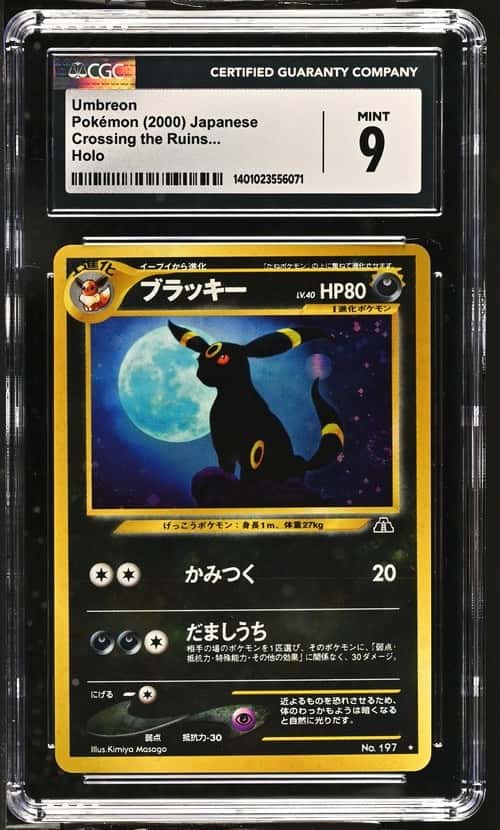 Pokémon Umbreon 2000 Japanese Crossing the Ruins... Holo CGC 9