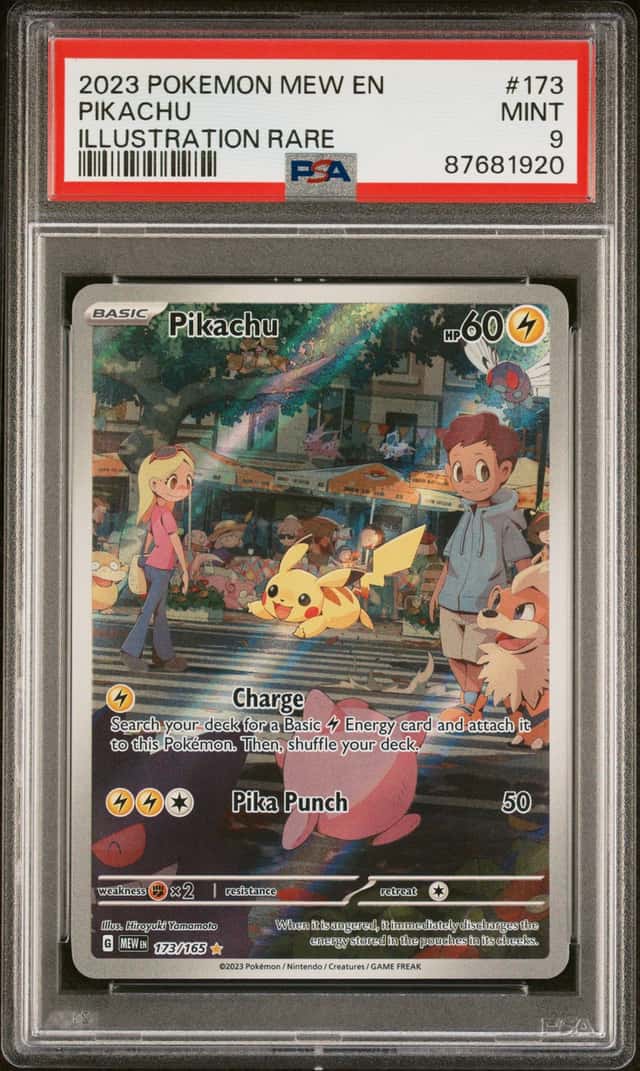 Pikachu 173/165 Sv: Scarlet & Violet 151 Illustration Rare Holo PSA 9 2023