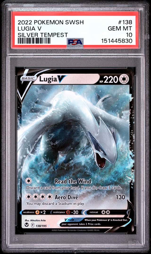 Pokemon Co Lugia V 138/195 Silver Tempest Holo Ultra Rare PSA 10 2022
