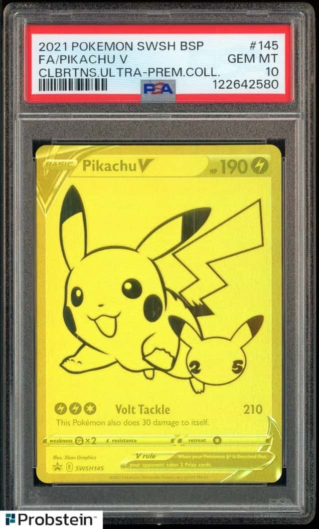 2021 Pokemon SWSH BSP Celebrations Ultra Premium UPC #145 FA Pikachu PSA 10