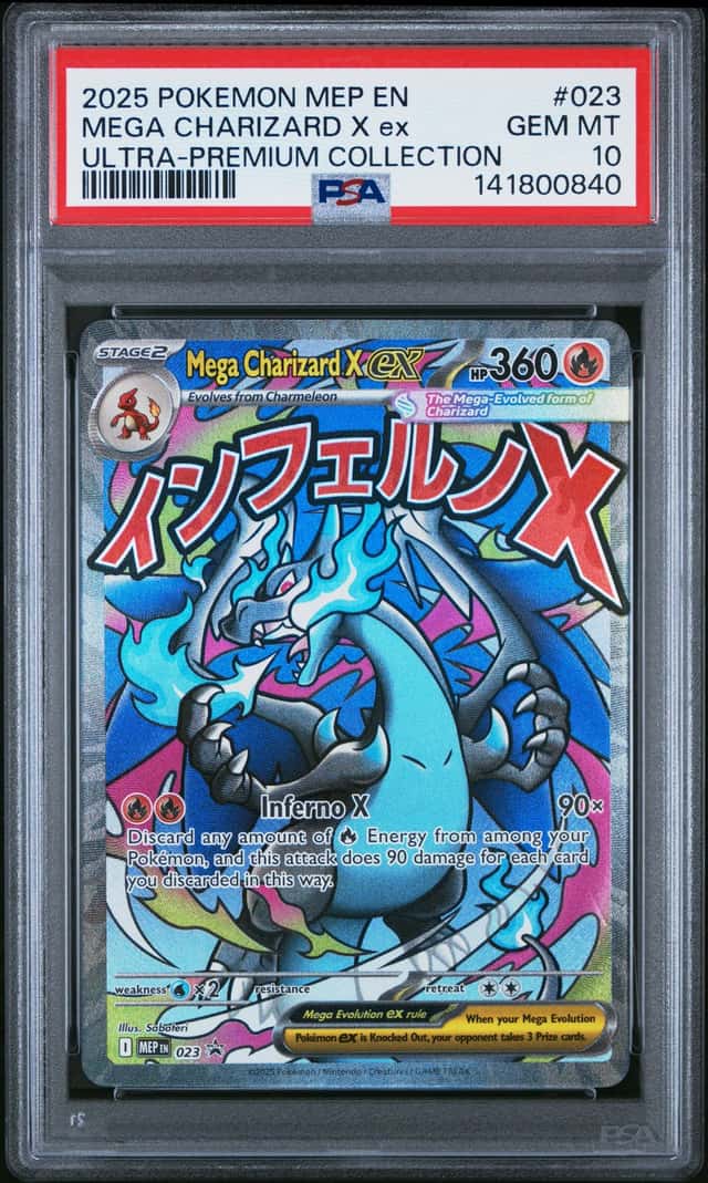 2025 Pokemon MEP Mega Charizard ex 023 PSA 10