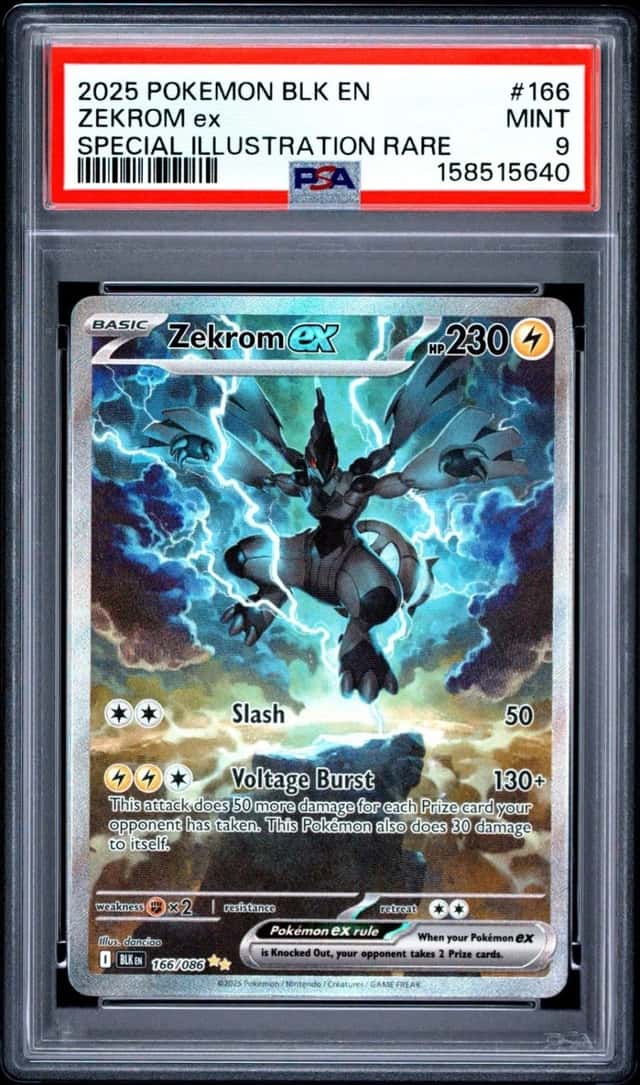 2025 Pokemon Black Bolt Zekrom EX Special Illustration Rare #166 PSA 9