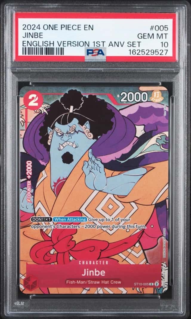One Piece Jinbe English Version 1st Anniversary Set 005 PSA 10 Gem Mint