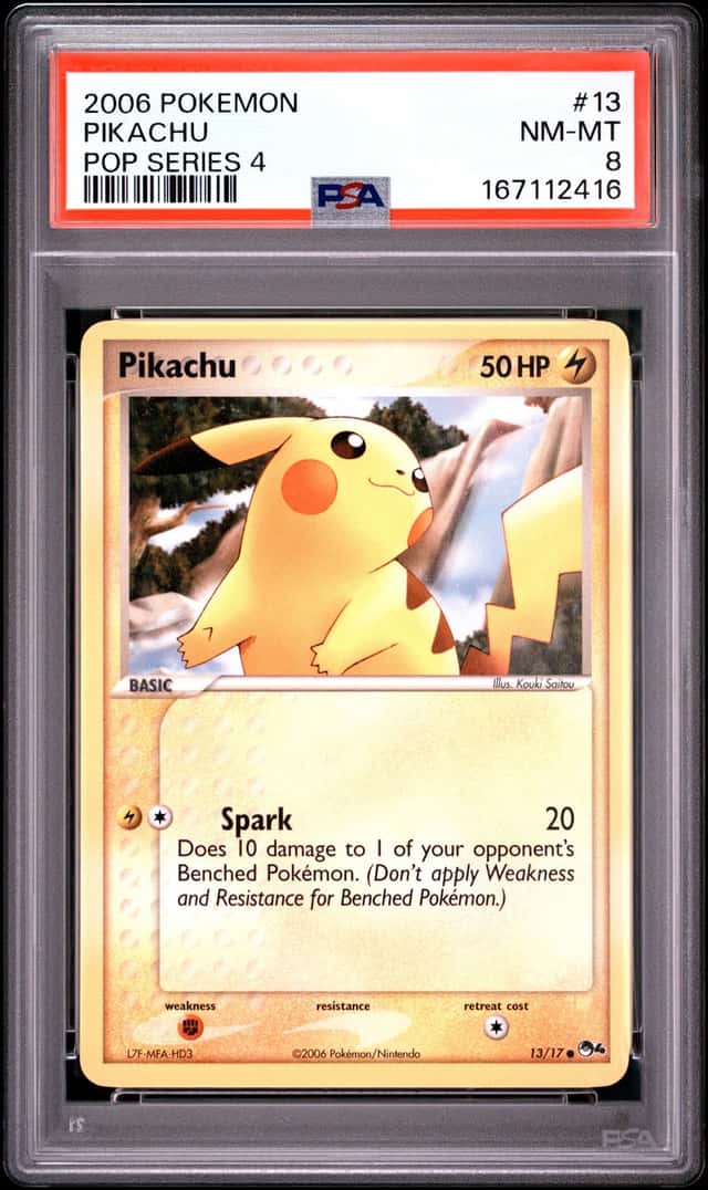 2006 POKEMON POP SERIES 4 #13 PIKACHU PSA 8