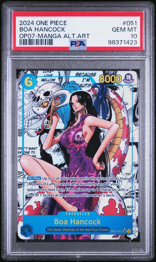 2024 One Piece OP07 EN Manga Alternate Art #051 Boa Hancock PSA 10 MINT