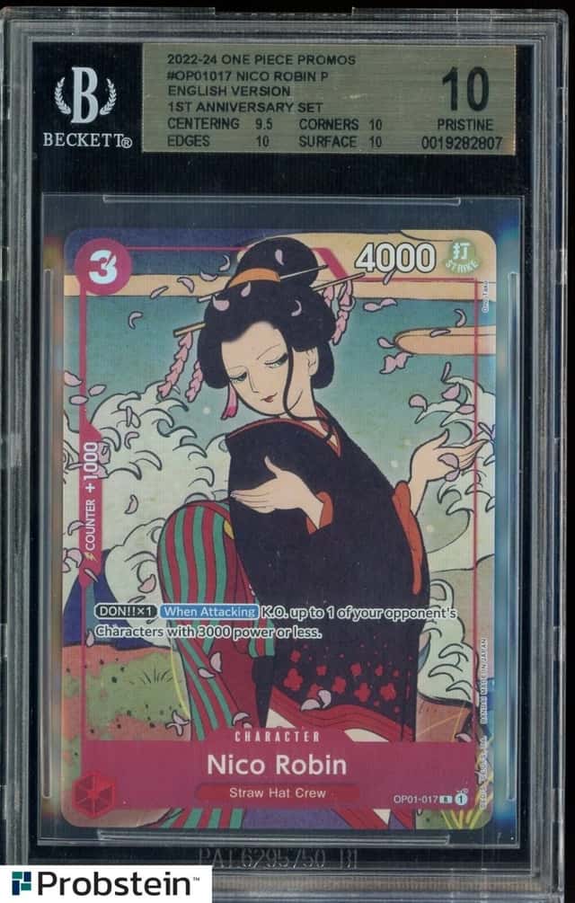 2024 One Piece English Version 1st Anniversary Set #017 Nico Robin BGS 10