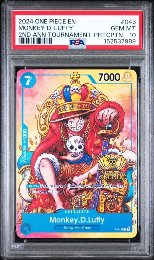 2024 ONE PIECE PROMOS #043 MONKEY D. LUFFY PSA 10