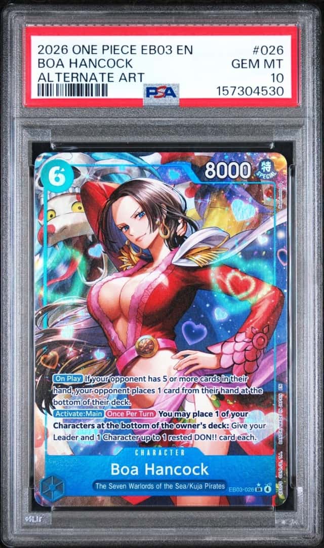 2026 ONE PIECE EB03-ONE PIECE HEROINES EDITION ALT ART BOA HANCOCK PSA 10
