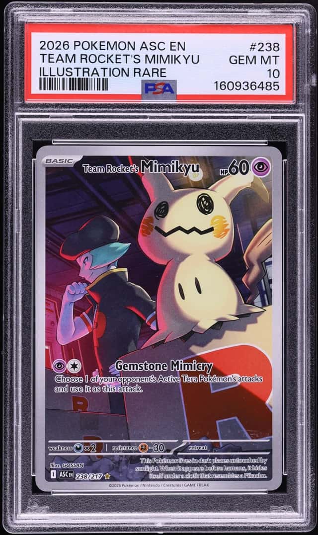 2026 Pokemon Mega Evolution Ascended Heroes IR Team Rocket's Mimikyu #238 PSA 10 GEM MINT