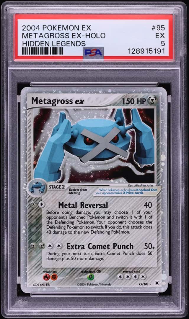 2004 Pokemon EX Hidden Legends Holo Metagross EX #95 PSA 5 EX