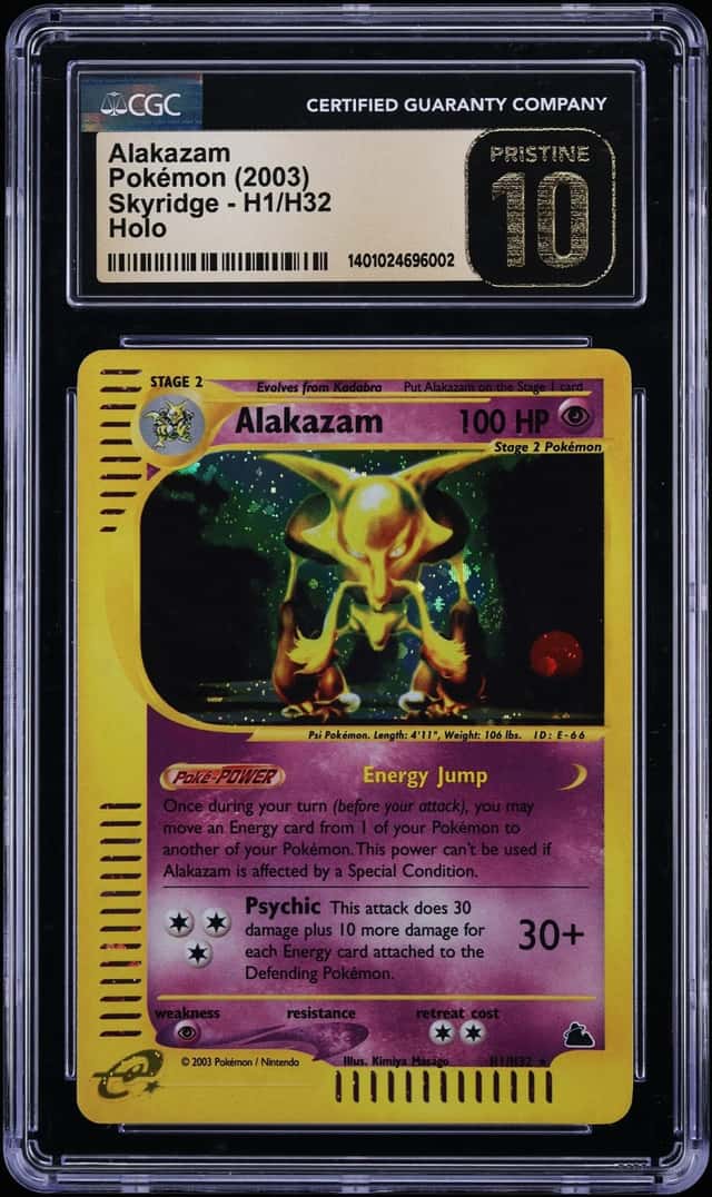 2003 Pokemon Skyridge Holo Alakazam #H1 CGC 10 PRISTINE