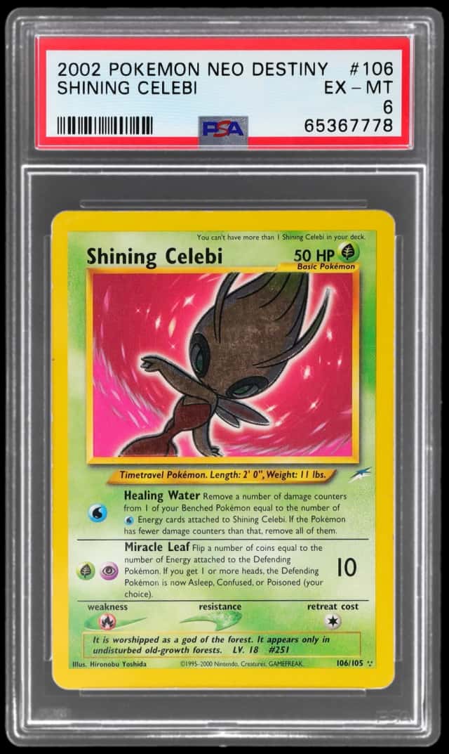 2002 Pokemon Neo Destiny Shining Celebi #106