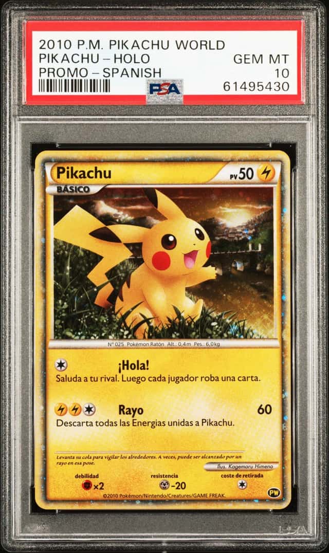 2010 Pokemon Pikachu World Collection Spanish Holo Pikachu