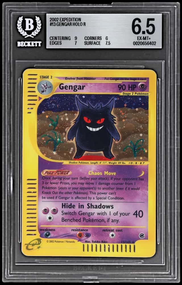 2002 Pokemon Expedition Holo Gengar #13