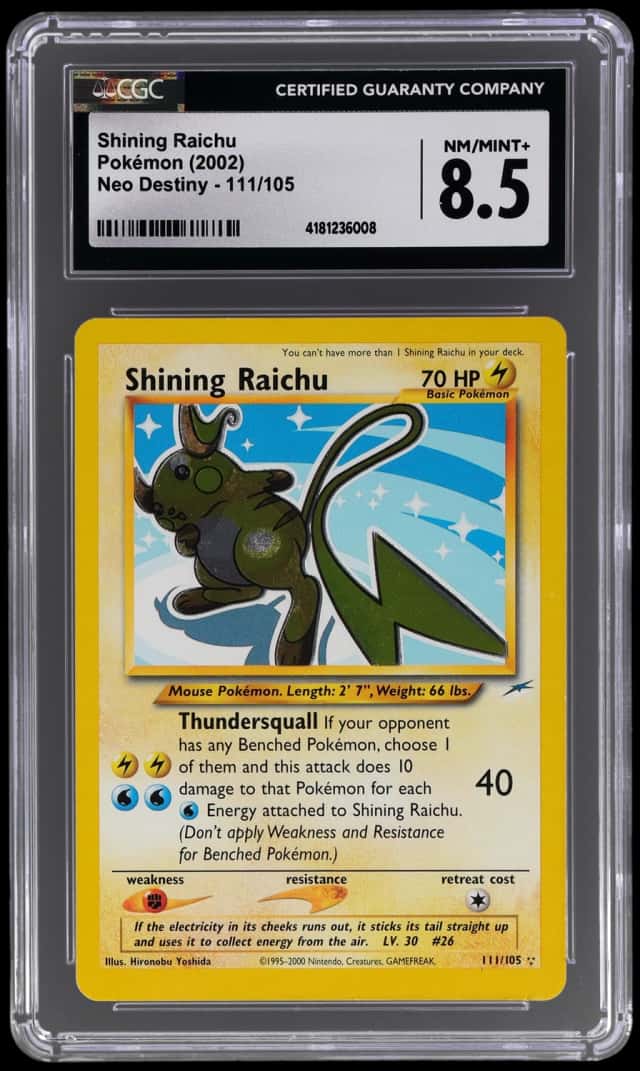 2002 Pokemon Neo Destiny Shining Raichu #111