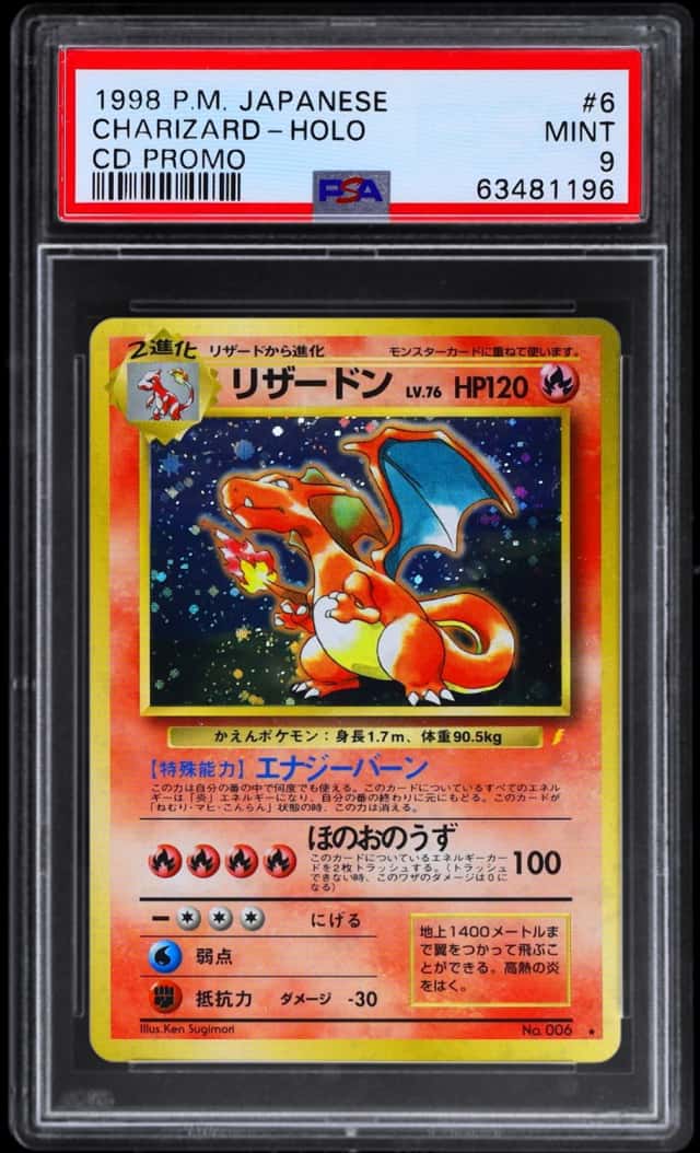 1999 Pokemon Cd Promo Japanese Holo Charizard #006