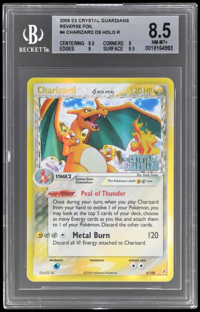 2006 Pokemon Ex Crystal Guardians Reverse Holo Charizard #4