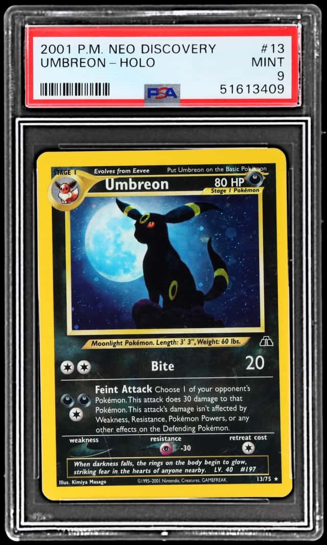2001 Pokemon Neo Discovery Holo Umbreon #13