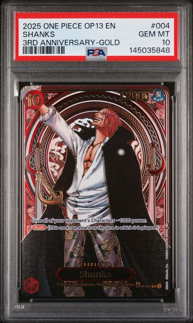2025 One Piece Carrying On His Will 3rd Anniversary Gold Shanks #OP09004