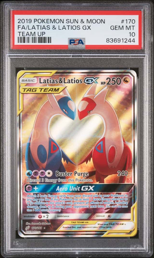 2019 Pokemon Sun and Moon Team Up Latias/Latios Gx #170