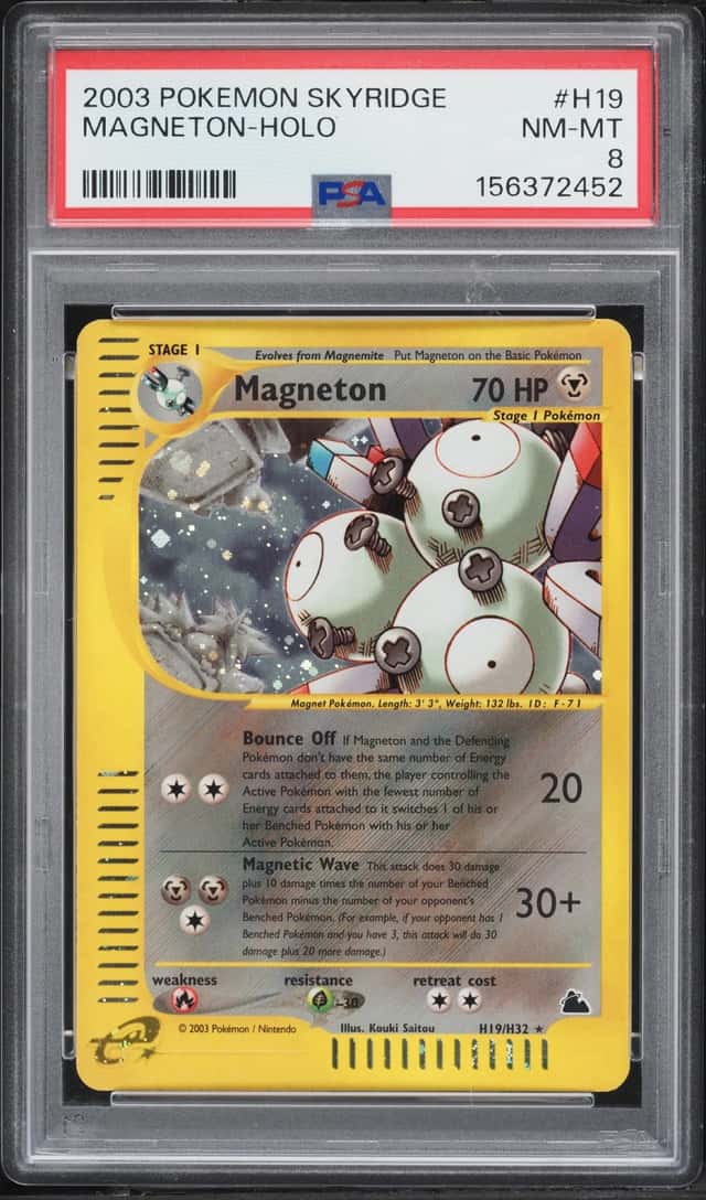 2003 Pokemon Skyridge Holo Magneton #H19 PSA 8 NM-MT