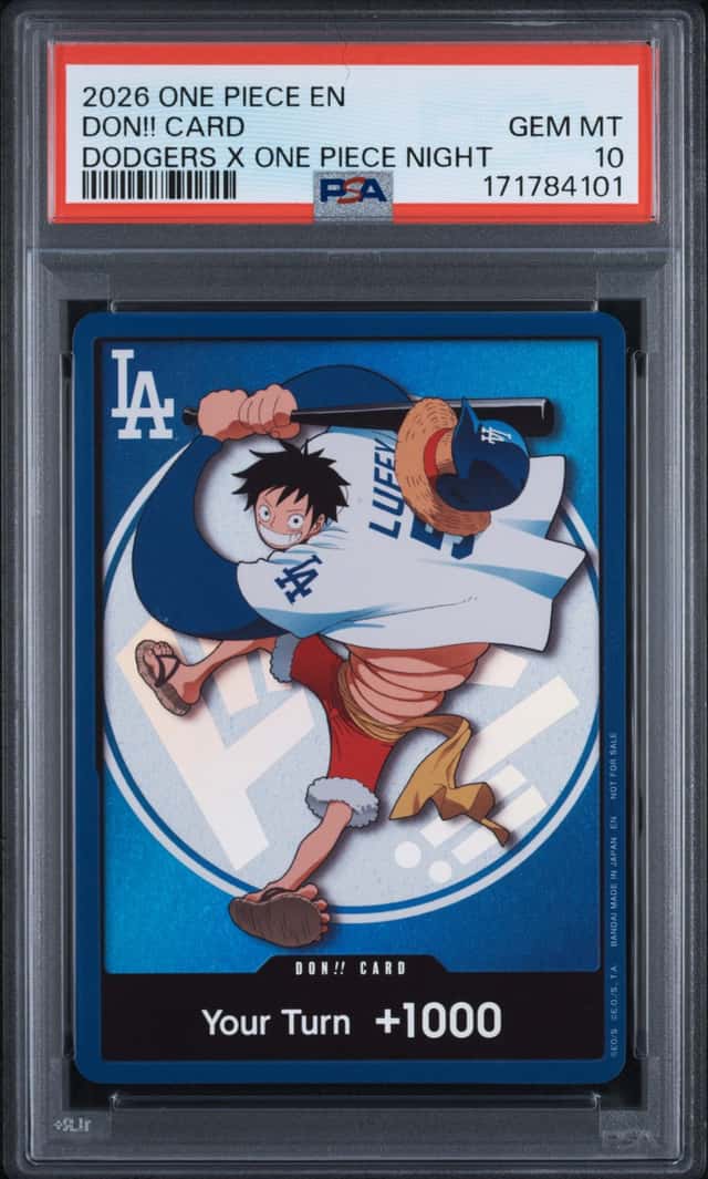 2026 One Piece En Dodgers X One Piece Night Don!! Card PSA 10 GEM MINT