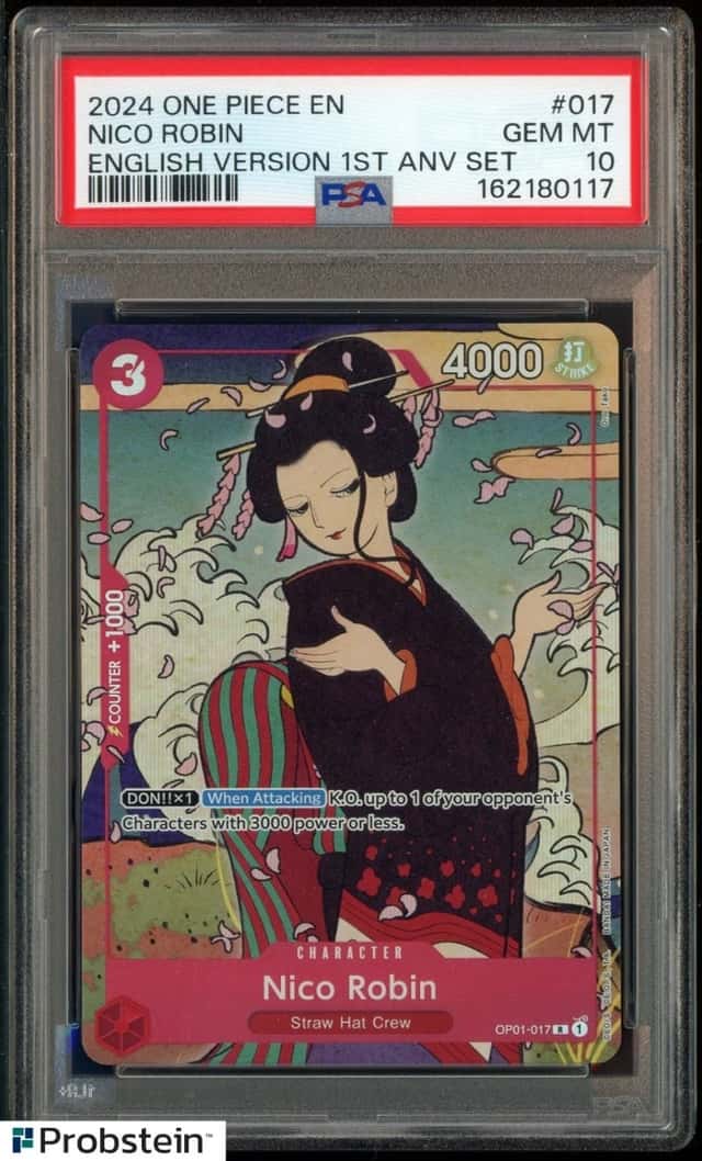 2024 One Piece English Version 1st Anniversary Set #017 Nico Robin PSA 10