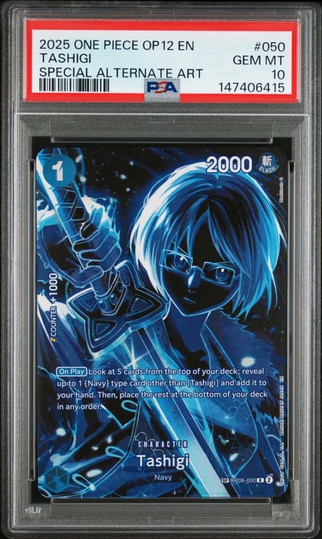 2025 One Piece OP12 EN Tashigi Special Alternate Art #050 PSA 10 GEM MINT