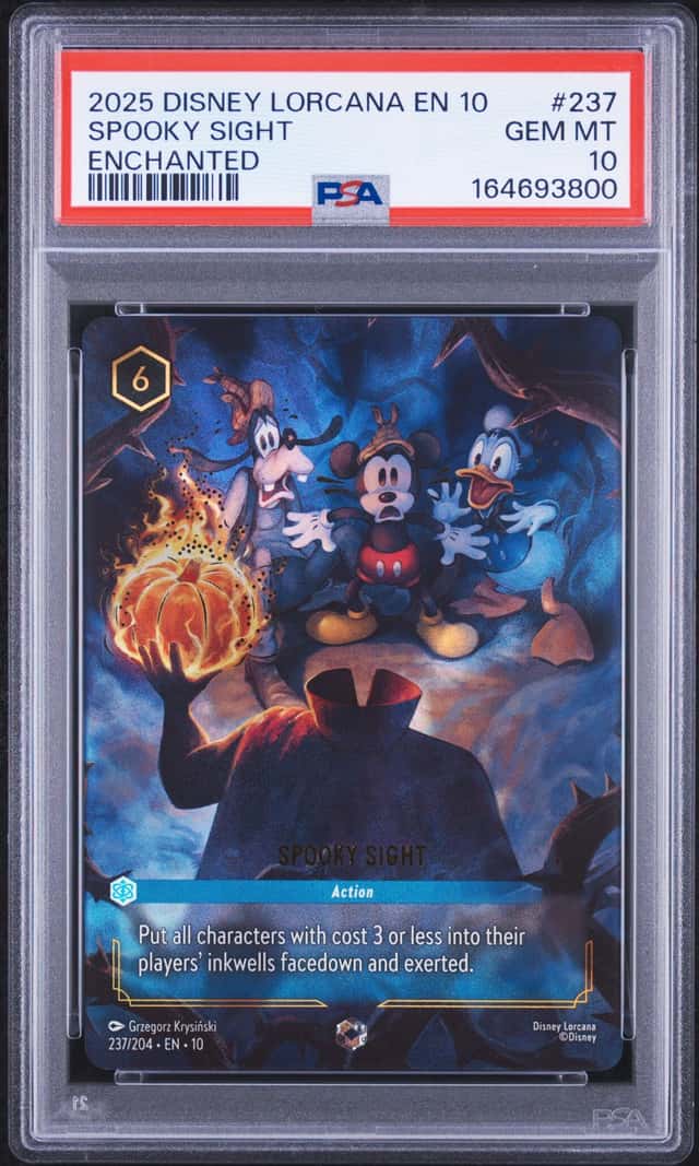 2025 Disney Lorcana Spooky Sight Enchanted #237/204 PSA 10 GEM MINT (00)