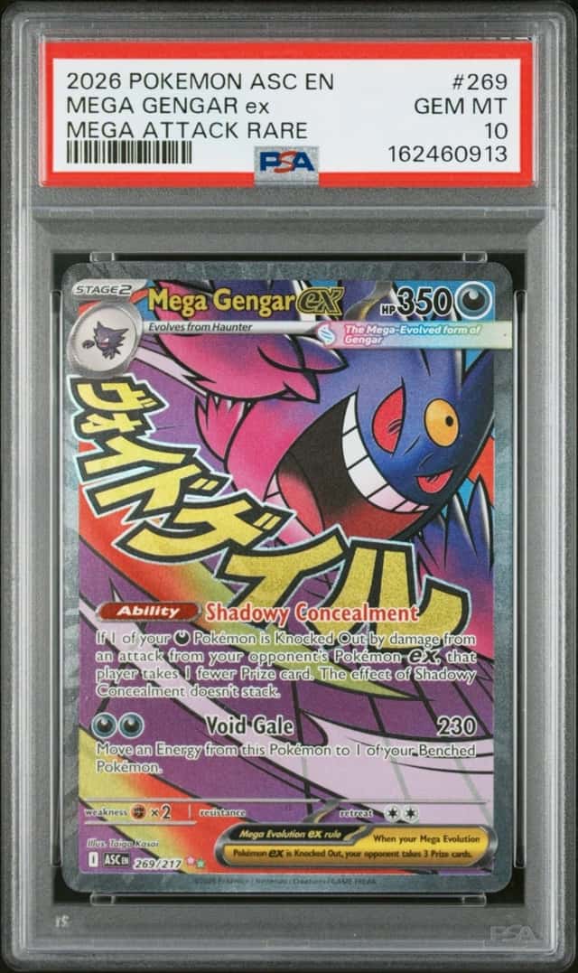 2026 POKEMON ASC EN-ASCENDED HEROES MEGA ATTACK RARE #269 MEGA GENGAR EX PSA 10
